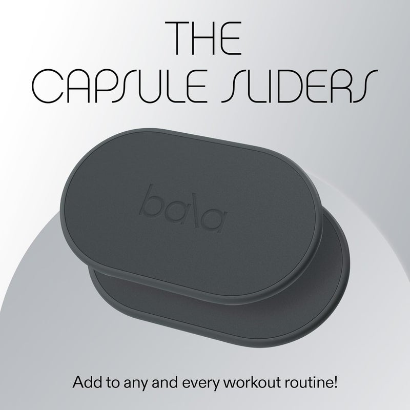 Bala Capsule Sliders for Working Out, Core Workout Sliders - Floor Exercise Sliders & Fitness Gliders for Squats, Lunges, & Push-up Variations - Strength Slides for Yoga, Pilates & Aerobics - Image 2